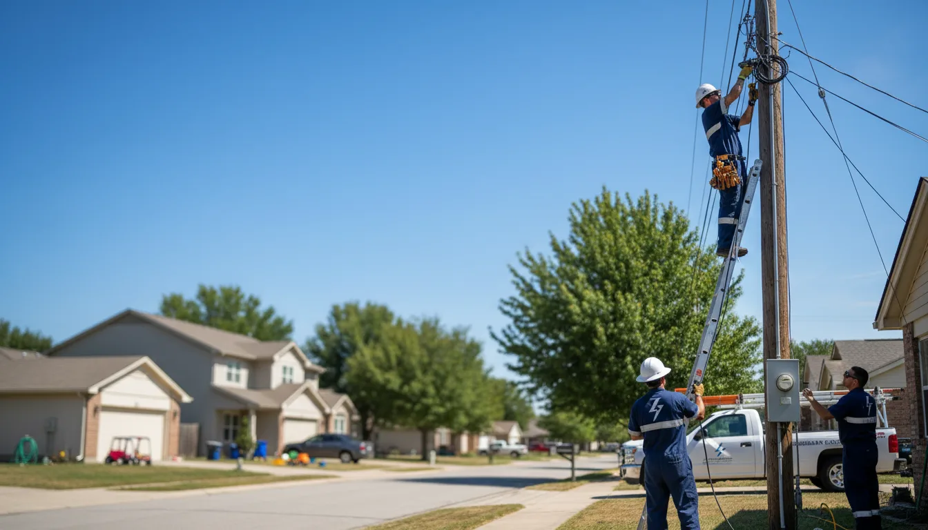 Residential electrician providing installation services in Brinktown, MO